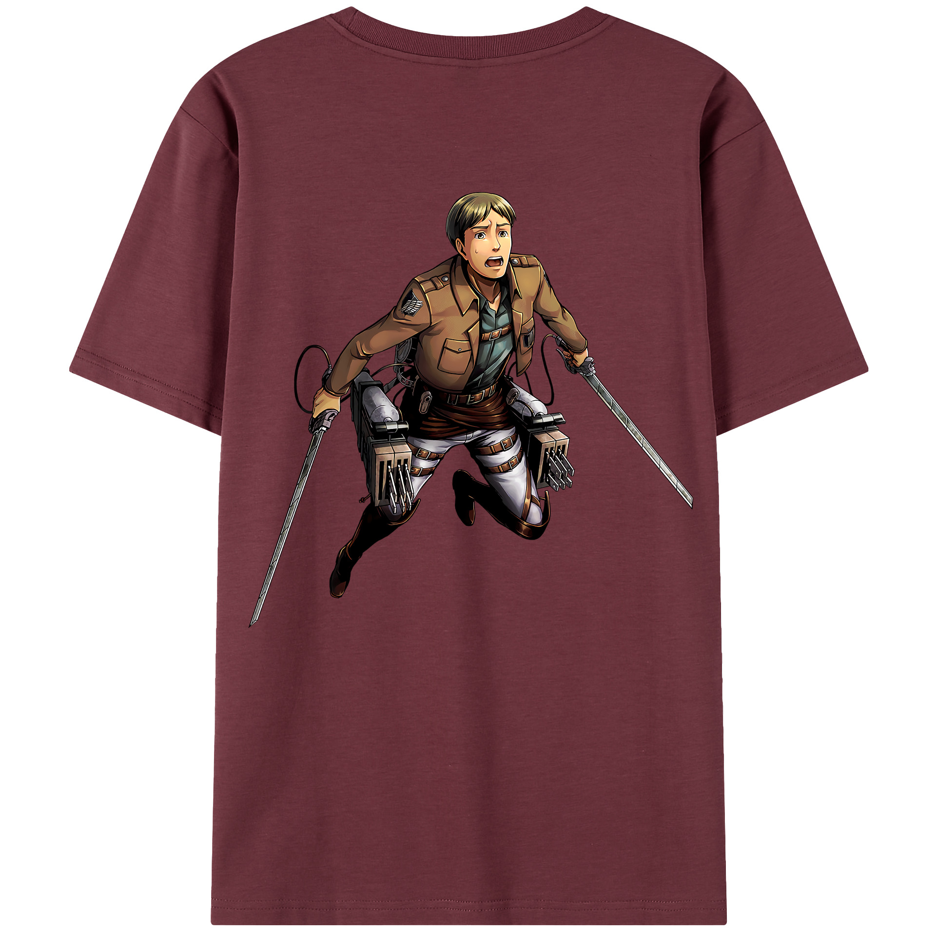 （画像用） 進撃の巨人 Attack on Titan 綿100％半袖Tシャツ（背面プリント）